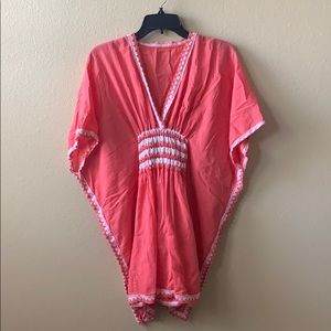 Handmade Coral Bikini Cover Up